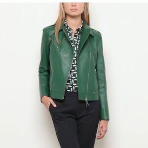 Bernice Leather Moto Jacket Lafayette 148 New York